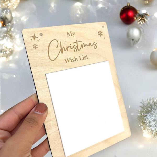 Christmas Wish List Board - Wooden Holiday Prop