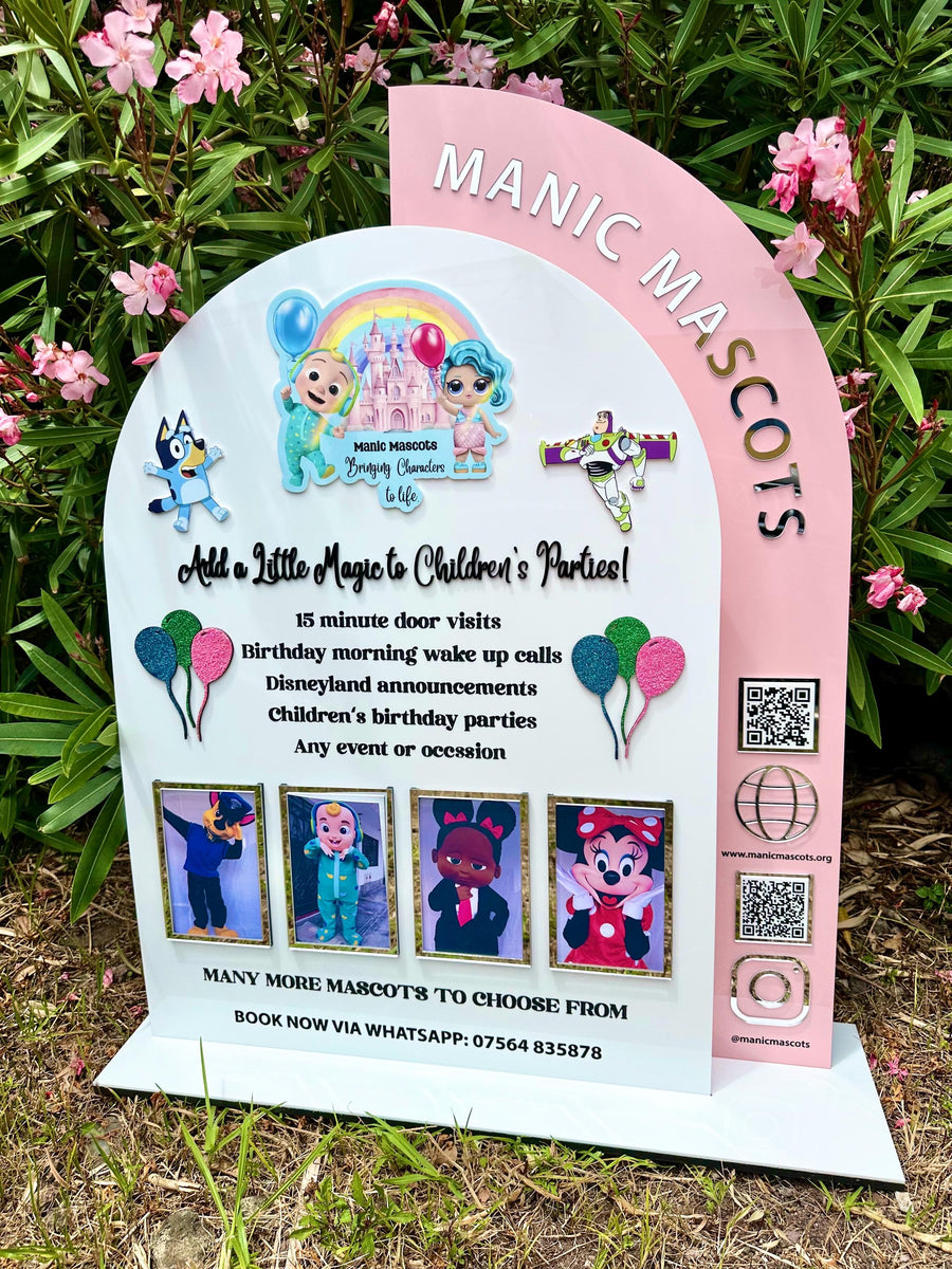 Acrylic Play Rules Sign, Soft Play Rules, Bouncy Castle Safety Board, Double Arch Acrylic Business Sign with Photos, Kids Party Rentals