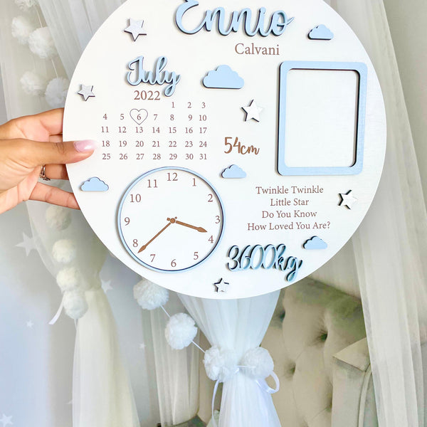 Personalised Baby Photo Keepsake Gift | Birth Announcement Frame