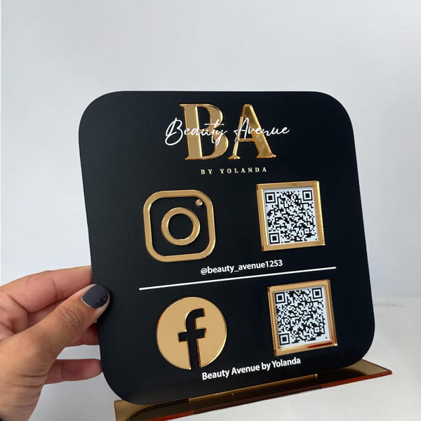 QR Code Business Sign | Social Media & Payment Guide