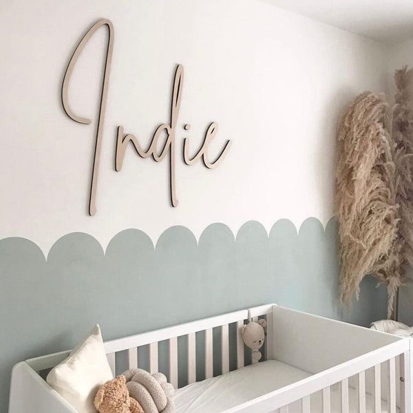 Personalised Wooden Name Sign for Nursery Decor