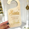 Personalised Santa Stop Here Sign | Custom Holiday Decor