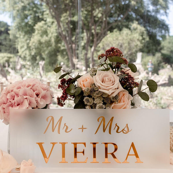 Personalised Mr and Mrs Sign - Custom Wedding Decor
