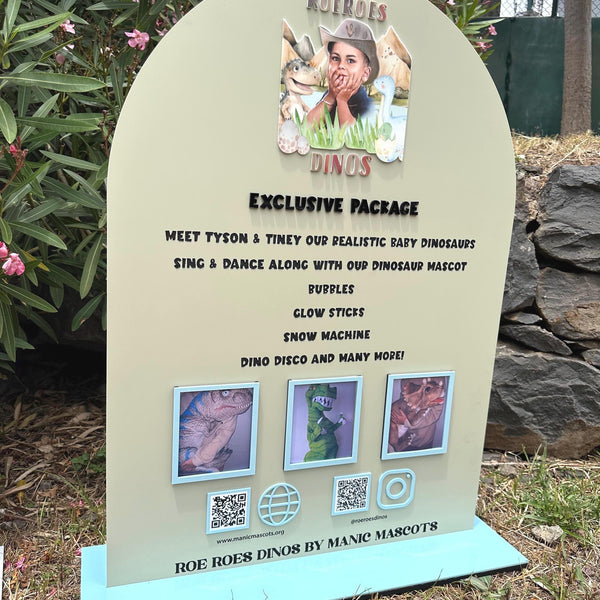 Acrylic play rules sign with colorful photos for bouncy castle safety