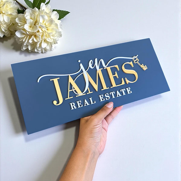 Custom 3D acrylic logo wall display in clear material for business branding