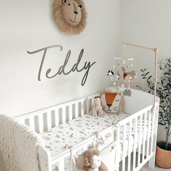 Personalised Wooden Baby Name Sign for Nursery Decor