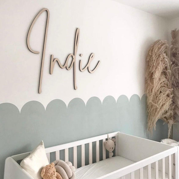 Custom Wooden Nursery Name Sign | Kids Room Decor