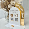 QR Code Acrylic Social Media Sign for Business