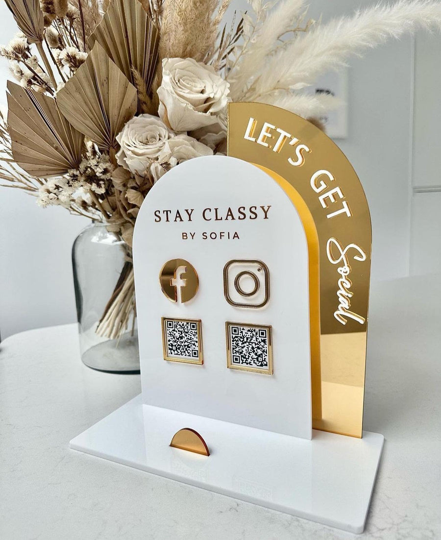 Acrylic Social Media Sign