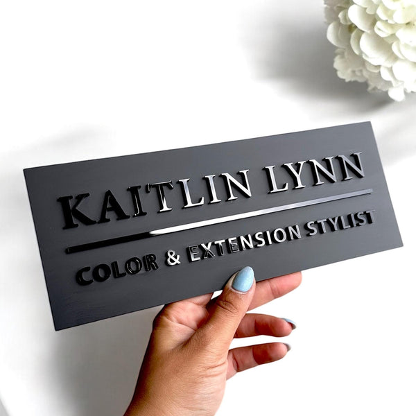 Custom 3D Acrylic Logo Sign for Door or Wall, Modern Salon Sign with Stand Offs, Business Signage, Business Door Plaque, Spa Room, Clinic