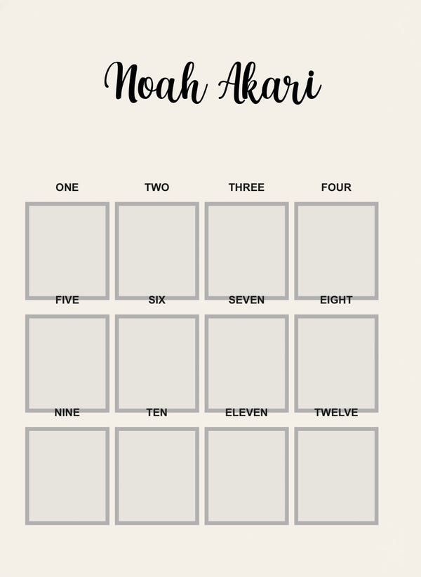 1st Birthday Photo Board – Milestone Plaque & Sign