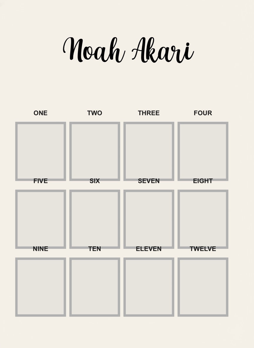 1st Birthday Photo Board – Milestone Plaque & Sign