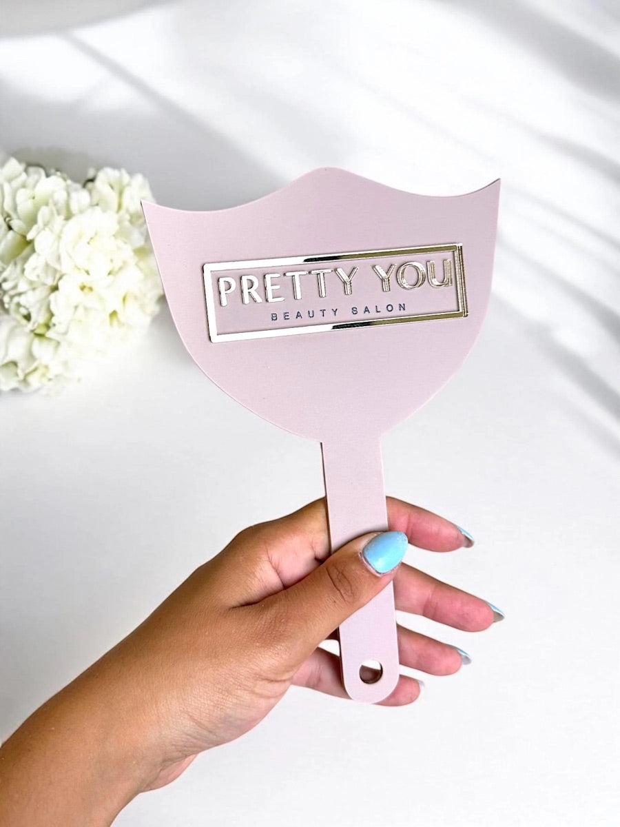 Custom 3D Acrylic Logo Lash Mirror for Beauty Pros