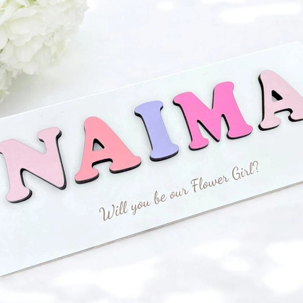 Personalised Wooden Name Puzzle - Custom Toddler Gift