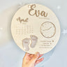 Wooden & Acrylic New Baby Birth Plaque