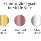 Custom double name sign in pastel colors for nursery wall art