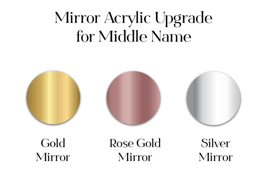 Custom double name sign in pastel colors for nursery wall art