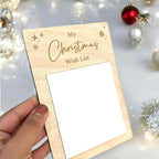 Christmas Wish List Board with magnet, colorful wooden design for kids