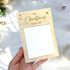 Christmas Wish List Board, wooden with magnets, reusable photo prop for kids
