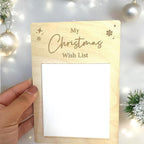 Christmas Wish List Board in wood with magnets and pen for kids