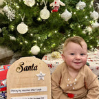 Dear Santa Board with Pen, wooden, reusable Christmas Eve tradition