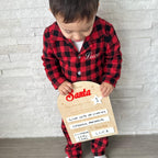 Dear Santa Board with Pen, wooden reusable Christmas wish list sign