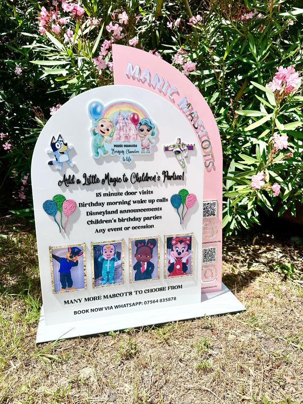 Acrylic Play Rules Sign, Soft Play Rules, Bouncy Castle Safety Board, Double Arch Acrylic Business Sign with Photos, Kids Party Rentals