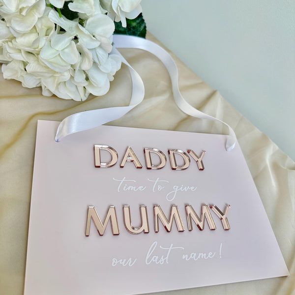 Custom Acrylic Wedding Sign for Page Boy & Flower Girl