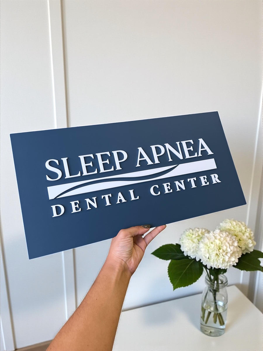 Custom 3D acrylic logo sign in rectangle shape for salons and offices