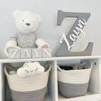 Personalised letter name sign in pastel colors for nursery decor