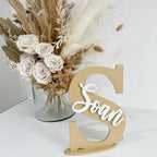 Personalised Letter Name Sign in pastel pink, ideal for nursery decor