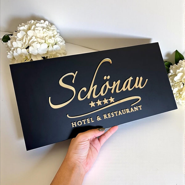 Custom 3D Acrylic Logo Sign for Business & Home Office