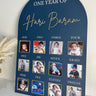 Personalised Acrylic Baby Milestone Board - First Birthday