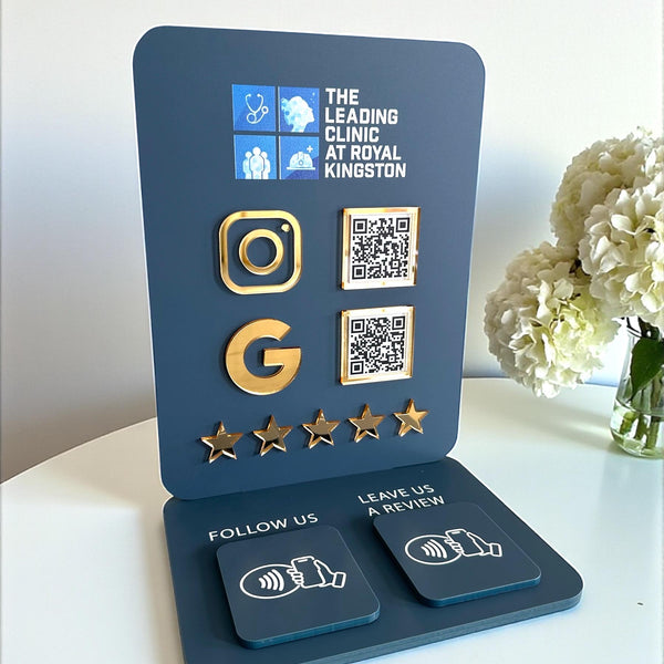Custom NFC Business Sign | Contactless Social Media Sign