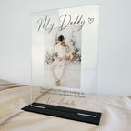 Personalised acrylic photo frame, clear design with custom photo insert