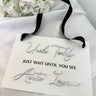 Personalised Acrylic Page Boy Sign for Weddings