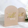 3D Acrylic Arched Table Numbers, Wedding Perspex Table Numbers, Custom Reception Signage, Elegant Perspex Wedding Signs, Centrepiece Decor