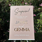 Acrylic wedding welcome sign with 3D lettering and transparent design