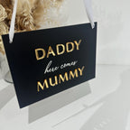 Personalised custom acrylic page boy sign, clear with elegant script