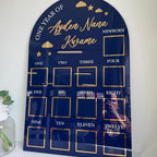 Custom First Birthday Photo Board with stars and clouds theme