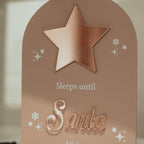 Personalised acrylic Christmas countdown sign with marker, custom holiday decor