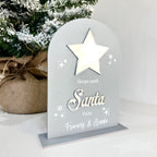 Personalised acrylic Christmas countdown sign with reusable marker, customizable design