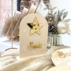 Personalised acrylic Christmas countdown sign in clear with reusable marker