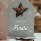Personalised acrylic Christmas countdown sign, reusable marker, festive design