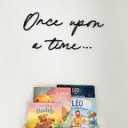 Once Upon a Time wall sign, wooden nursery plaque, reading corner decor