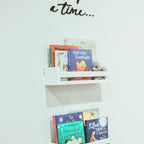 Once Upon a Time wall sign in white wood, nursery decor accent
