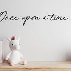 Once Upon a Time wooden wall sign for nursery reading corner decor