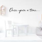 Once Upon a Time wooden wall sign for reading corner decor