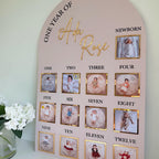 Acrylic Baby Milestone Board for 1st Birthday and Monthly Celebrations, One Year of Baby, Milestone Board, My First Year Sign, 1st Bday Gift