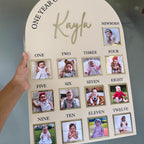 Acrylic Baby Milestone Board for 1st Birthday and Monthly Celebrations, One Year of Baby, Milestone Board, My First Year Sign, 1st Bday Gift